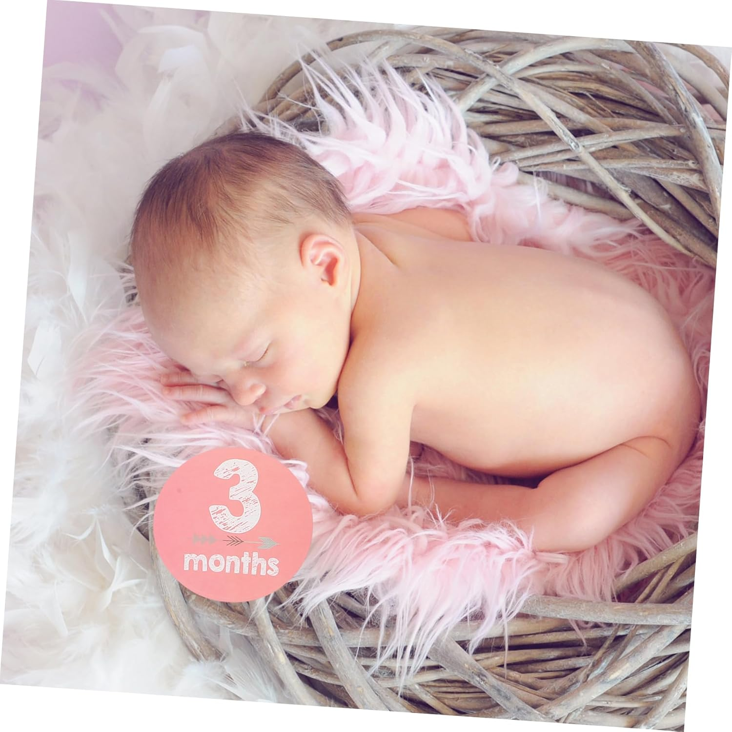 Milestone Stickers for Newborn Monthly Adhesive Wall Decals for Milestone Photography image number 1