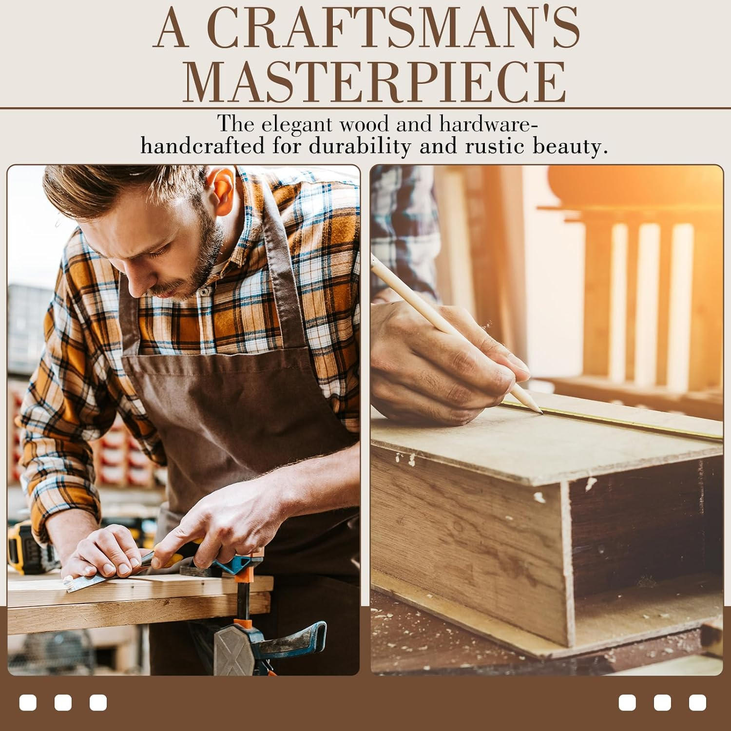 Barydat Extra Large Wooden Memory Box with Hinged Lid for Keepsakes Unfinished Pine DIY Craft Stash Wooden Box for Arts Gift and Storage Decorative