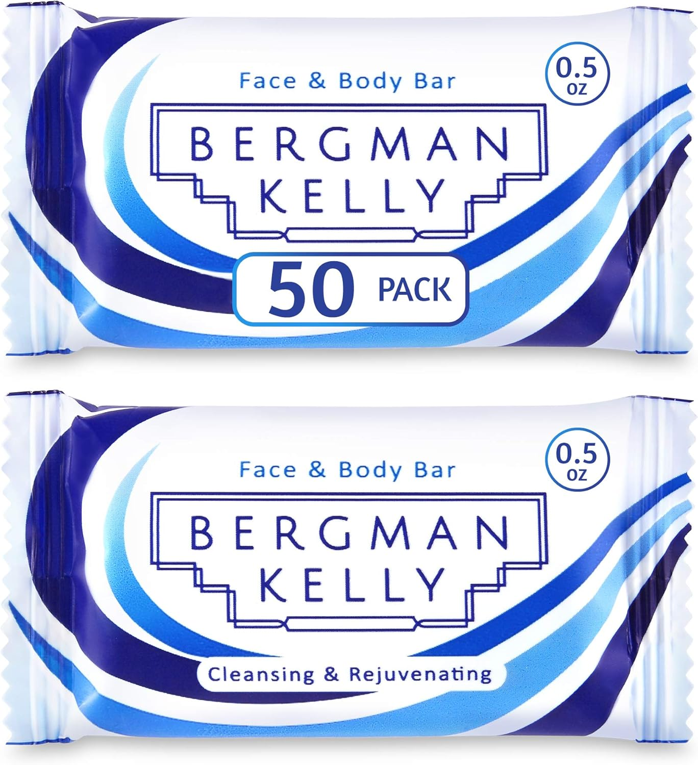 BERGMAN KELLY Travel Soap Bars, Travel Size Luxury Bulk Hotel Bar Soap; Small Individually Wrapped Soap Hotel Toiletries in Travel Sizes for Airbnb, Motel (Hotel Size 1Oz (New), D. 100 Pack)