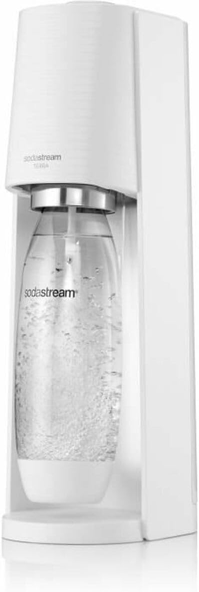 Sodastream Terra Value Pack Sparkling Water Maker with 2 X 1 L Dishwasher Safe Cast Bottles and 1 X Quick Connect CO2 Cylinder for Making up to 60 L of Sparkling Water, White