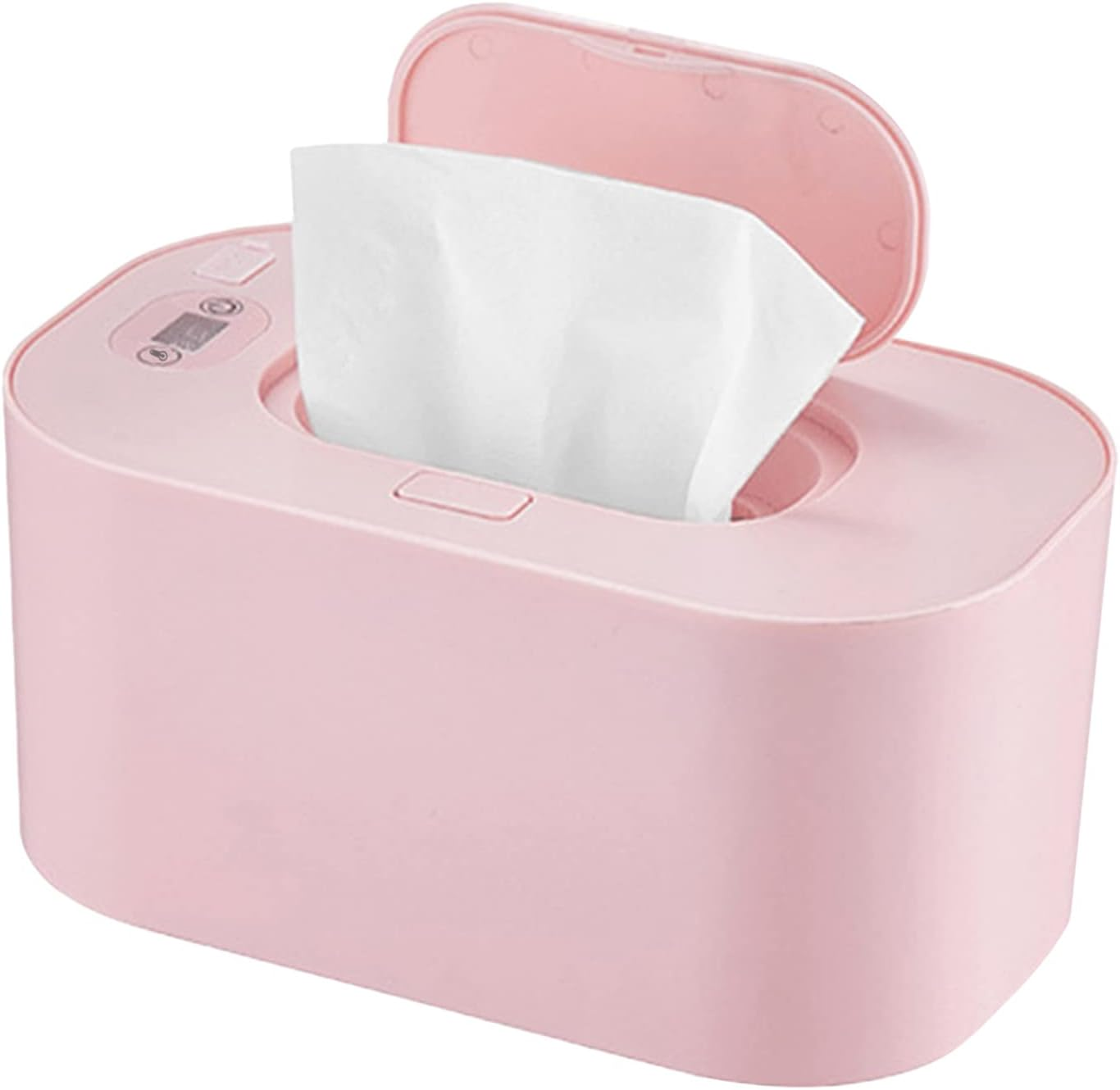 Baby Wet Wipe Warmer, USB Baby Wet Wipe Warmer 3 Temperature Modes Diaper Wipe Warmer 10W Constant Temperature Large Capacity Baby Wet Wipe Warmer Dispenser for Home Car Travel Pink
