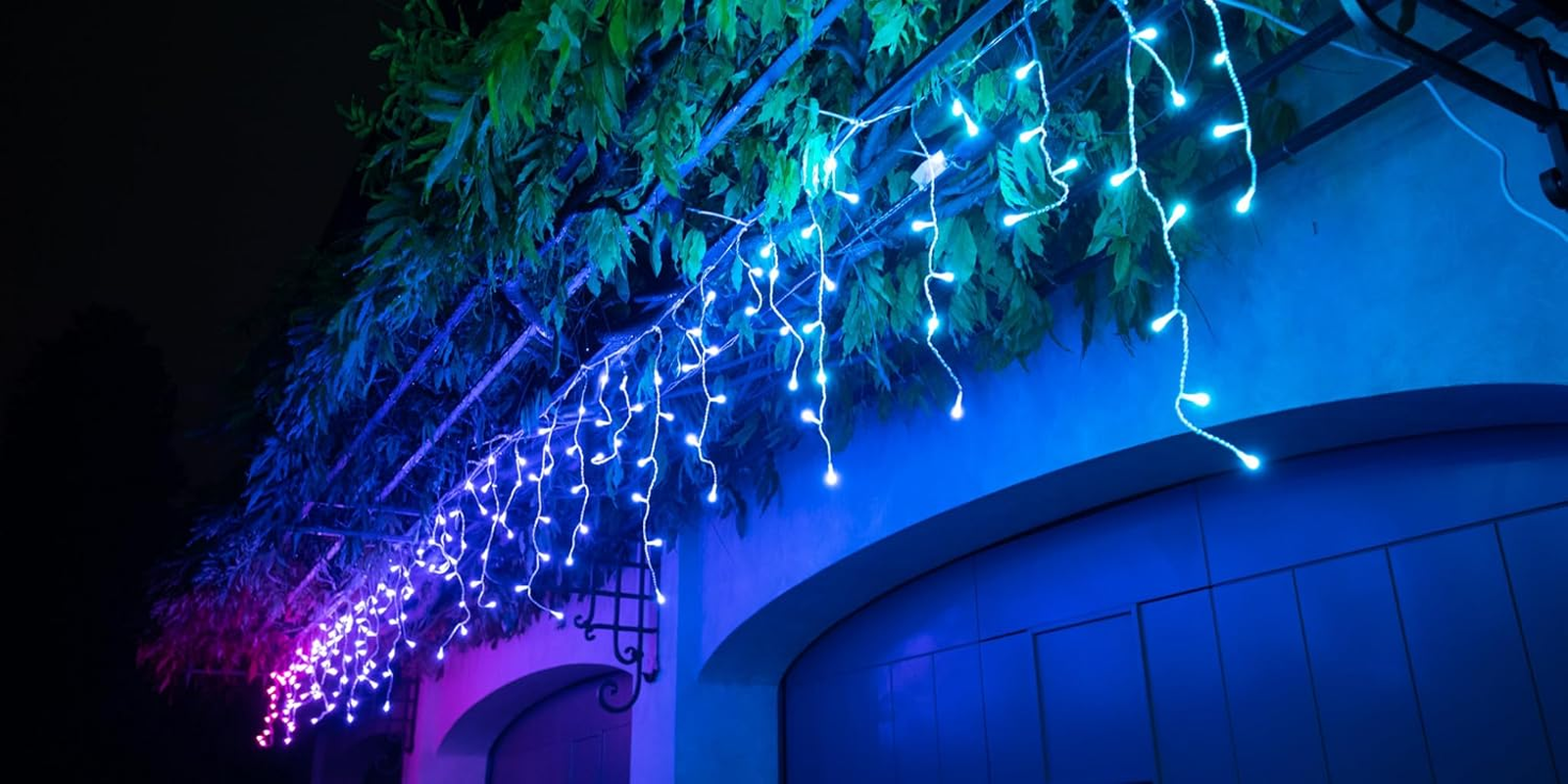 Twinkly Icicle 190 LED Rgb+White, Outdoor and Indoor LED Waterfall Lights, Smart RGB and White Lights, Compatible with Alexa, Google Home, IP44, App Control, Transparent Wire, 18Ft image number 3