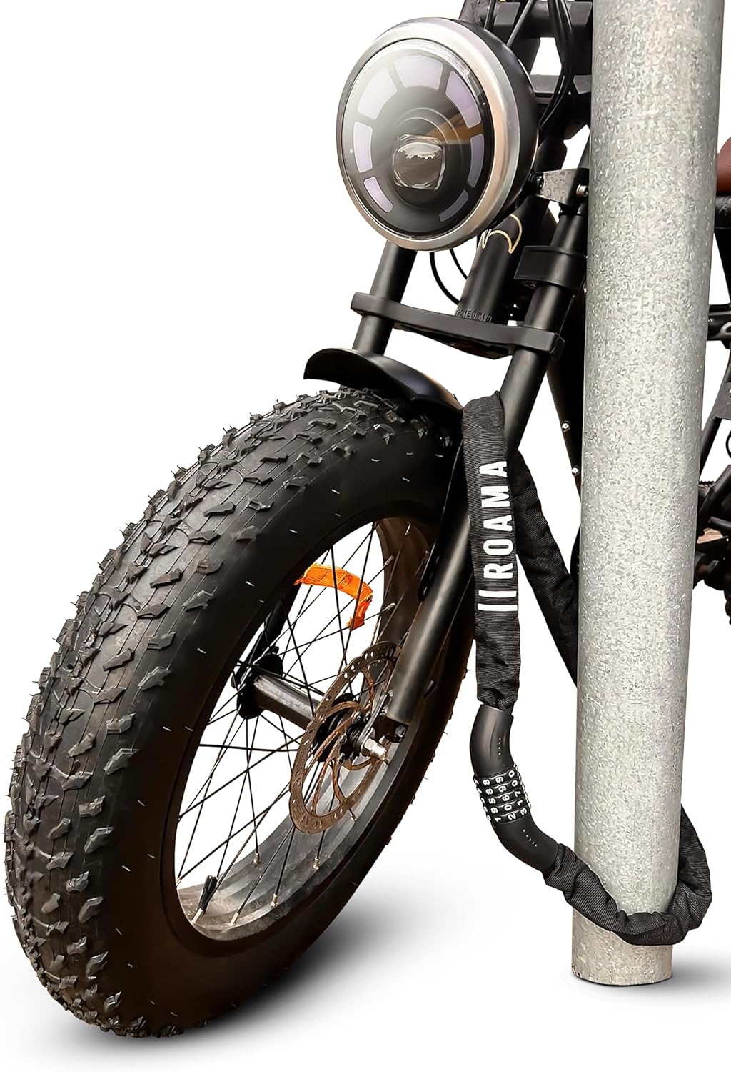 Roama 6 Mm Combination Bike Chain Lock 120 Cm Chain, Built-In Combination Lock Security, Heavy Duty Steel Links, Extra Long Length, Anti-Theft Bike Lock for Electric, Road, Dirt, Off-Road Bicycles image number 4