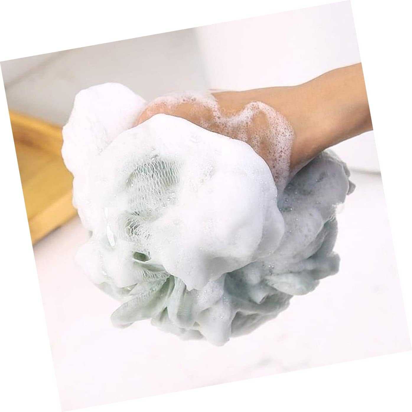 STOBAZA 16Pcs Bath Ball Shower Ball Exfoliating Body Scrubber Large Mesh Nets for Bathroom Accessories for Shower Cleaning and Beauty Sponge Use image number 6