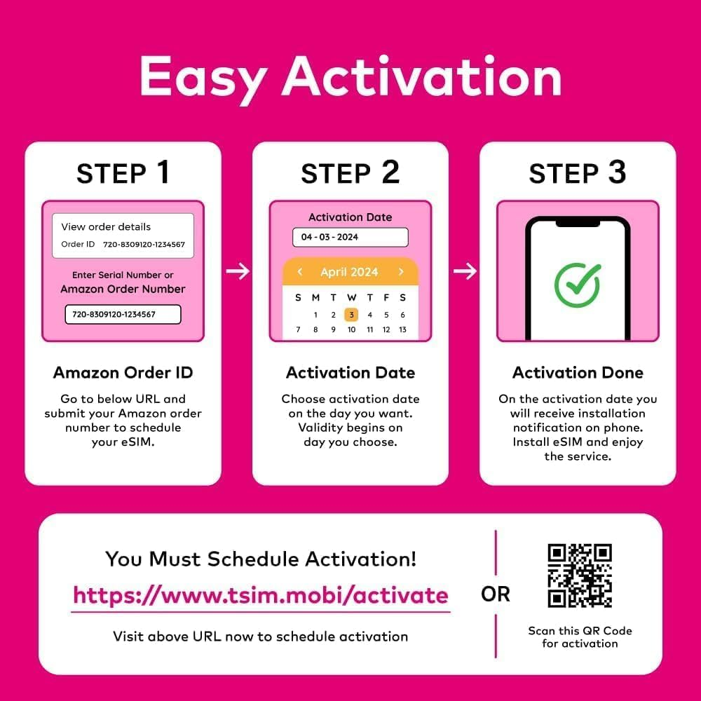 TSIM Prepaid USA Esim 9 Days | Unlimited 4G/5G High-Speed Data in the USA + Unlimited Low Speed Data in Canada & Mexico | Unlimited Local Calls + Free Incoming Calls & SMS image number 5