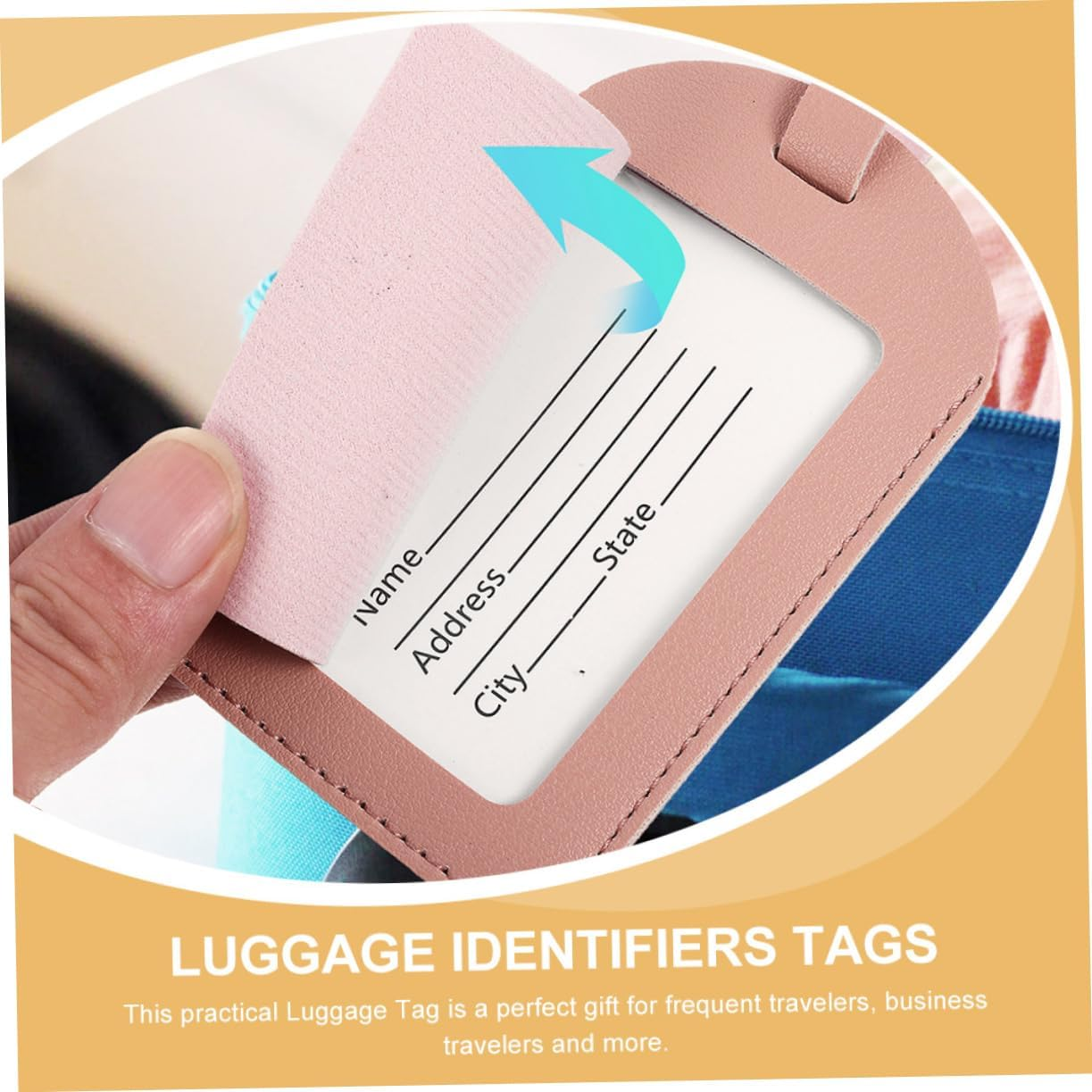 GLSTOY 5Pcs Convenient Luggage Tags for Travel Business Trip Suitcase Labels Ring image number 2
