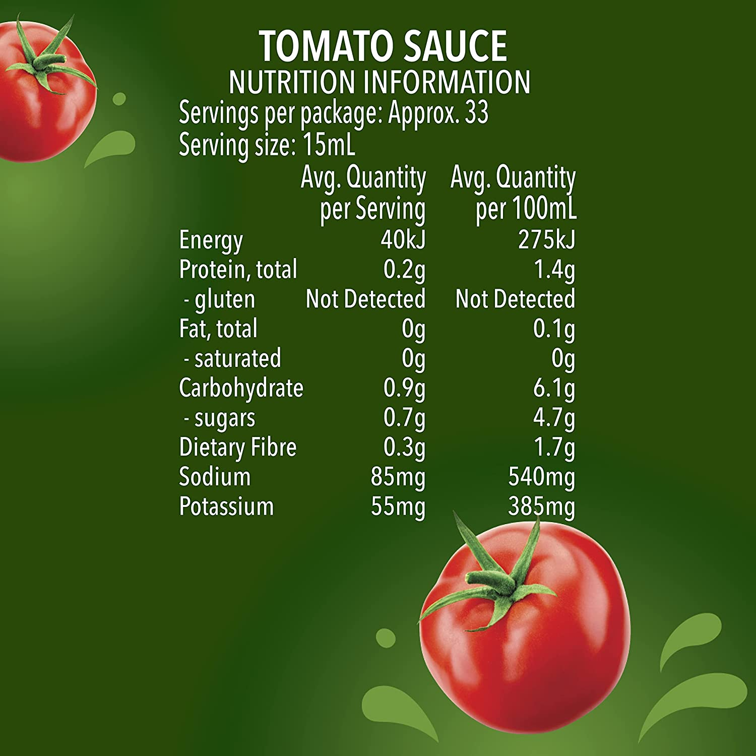 Fountain Tomato Sauce Reduced Sugar Dipping and Spreading Condiment Fountain Sauces Reduced Sugar 500Ml image number 3