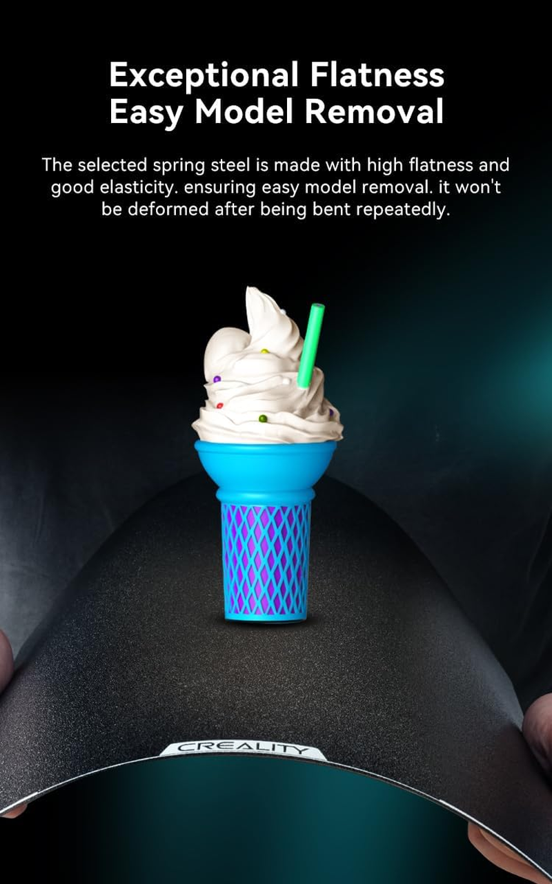 Creality Upgraded K2 plus PEI Frosted Build Plate Kit (370 * 370Mm), without Magnetic Flexible Steel Plate, Excellent Heat Resistance, 3D Printer Platform for K2P image number 3