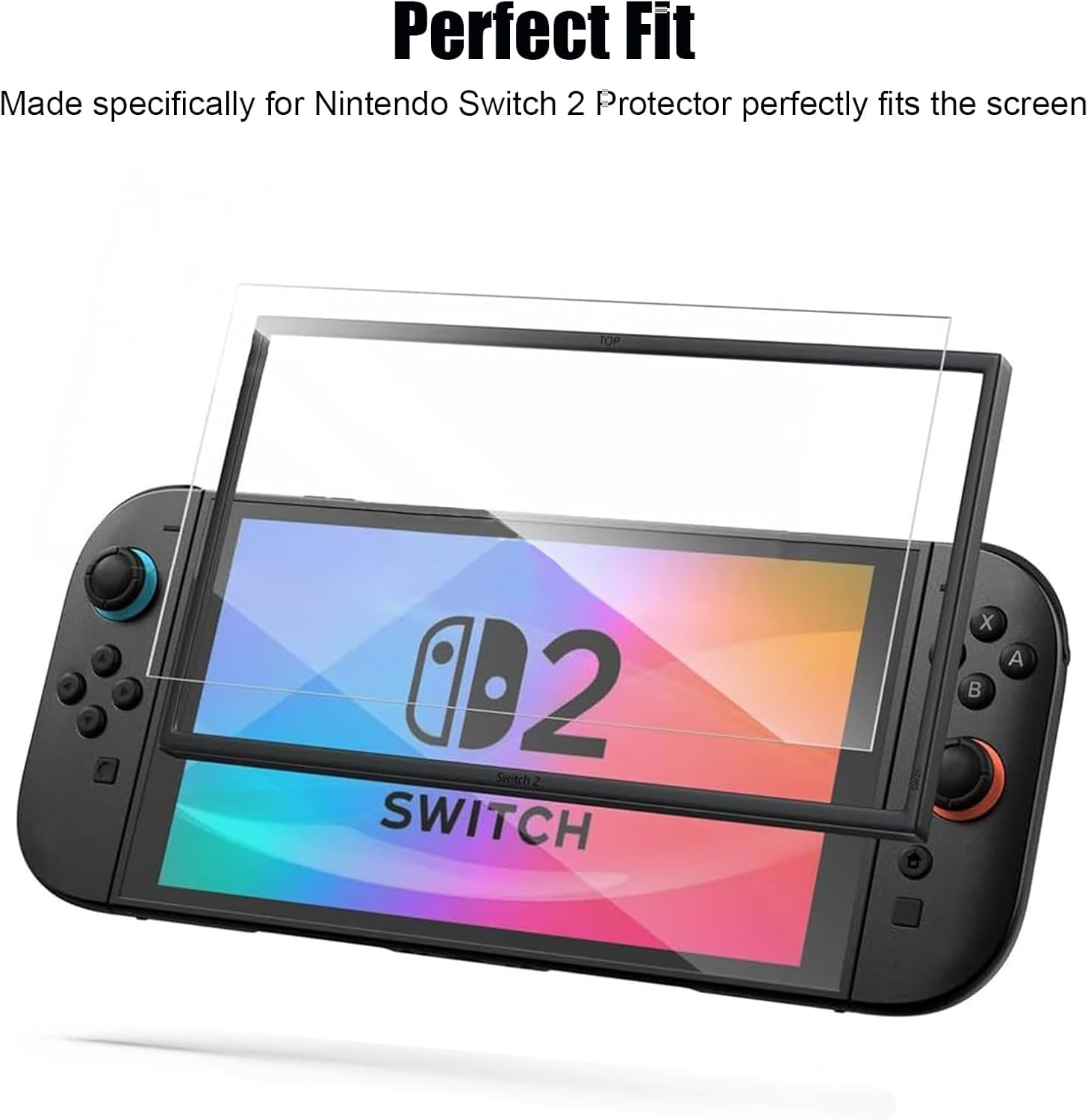 Vonzuda 3 Pack Screen Protector for Nintendo Switch 2 Model 2025, Ultra HD Tempered Glass Screen Protector Compatible with Nintendo Switch 2 7.9 Inch (3) (Clear) image number 3