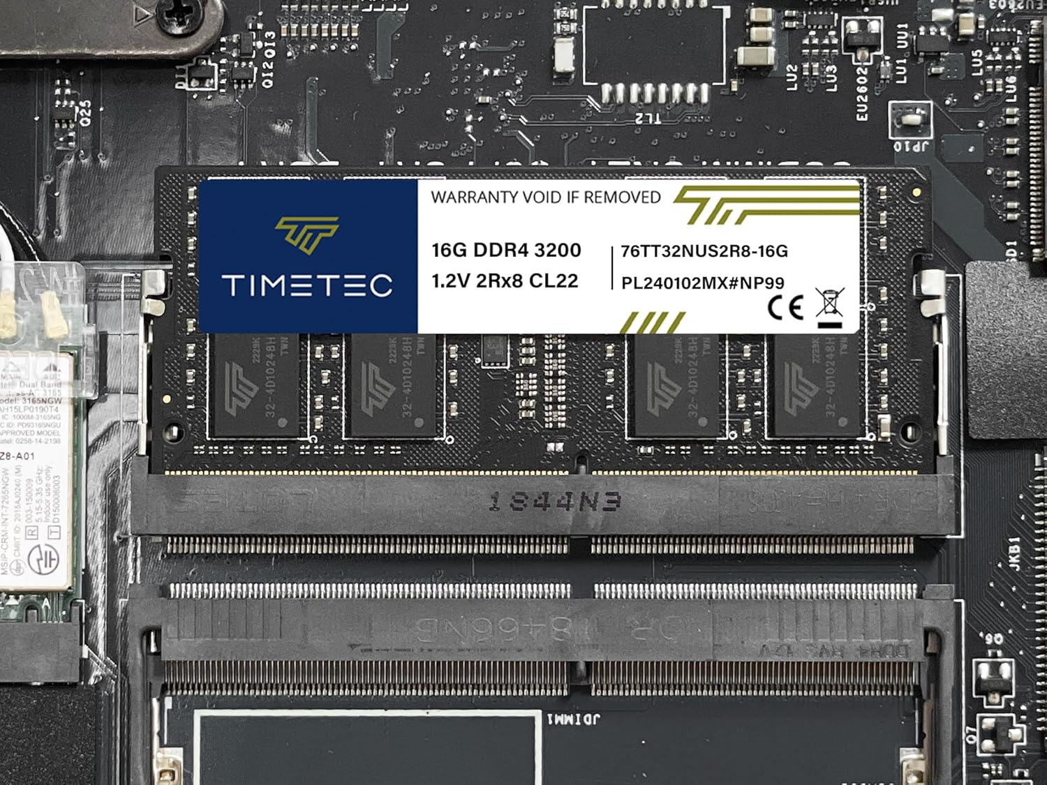 Timetec 16GB DDR4 3200Mhz PC4-25600 Non-Ecc Unbuffered 1.2V CL22 2Rx8 Dual Rank 260 Pin SODIMM Compatible with AMD and Intel Gaming Laptop Notebook PC Computer Memory RAM Module Upgrade (16GB) image number 6