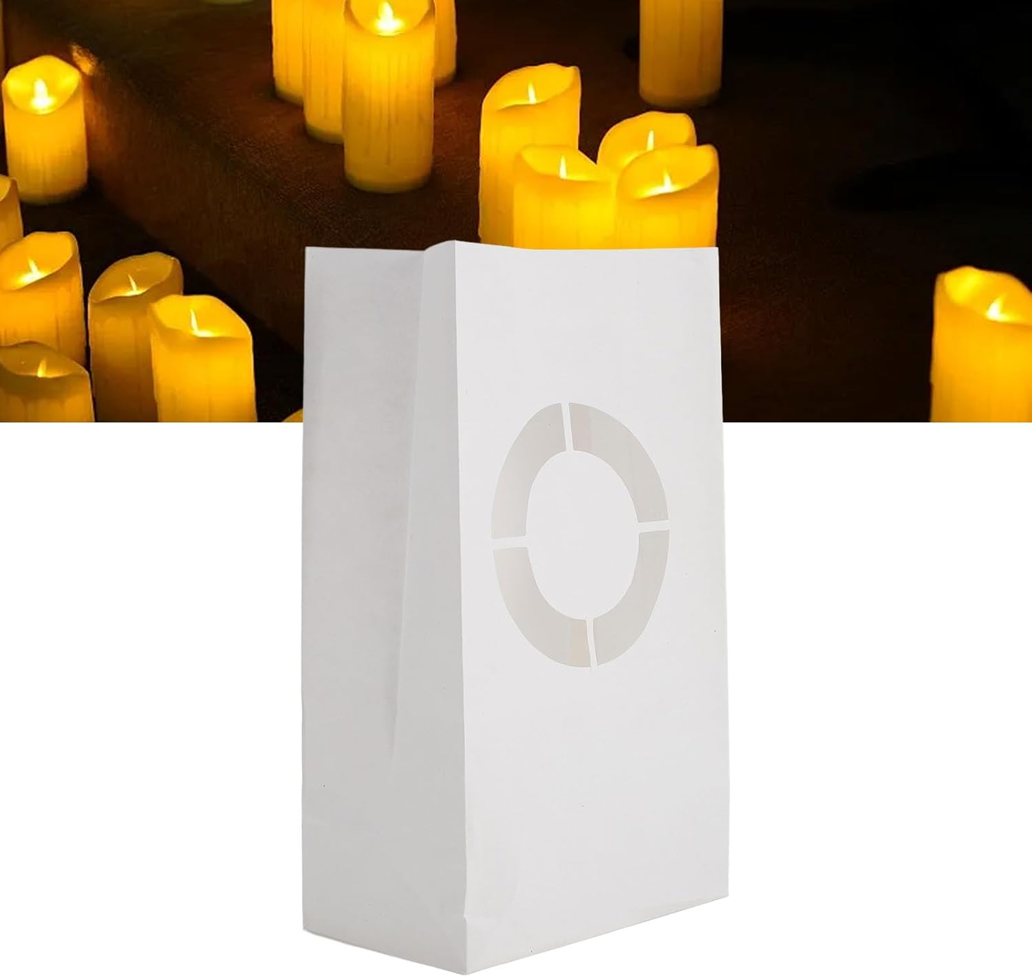 Baby Shower Oh Baby Candle Lantern Bags 6Pcs Decorative Candle Paper Bag for Newborn Arrival image number 1