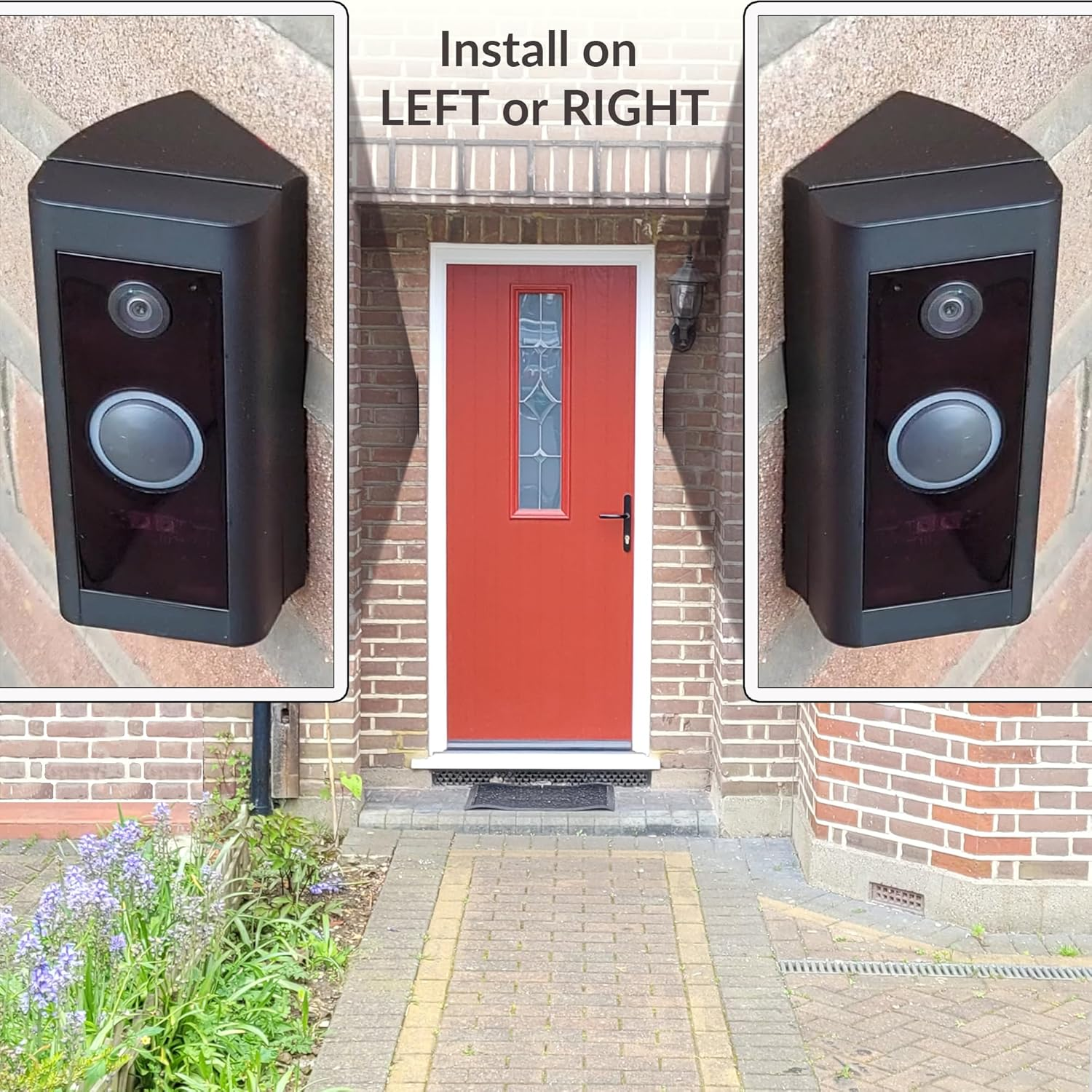 Mars Outpost Corner Kit Compatible with Ringwiredvideo Doorbell, Mounting Bracket, 45&deg; Angle, Slim Fit, Strong - Wedge 20-45 image number 2