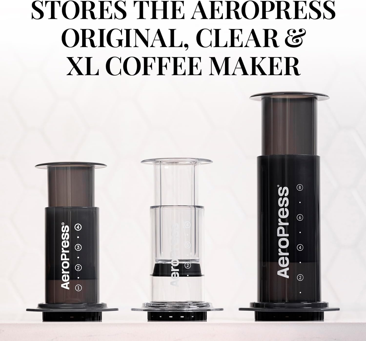 Aeropress Organizer Stand, Compact Storage for Aeropress Original, Clear, XL Coffee Maker, and Accessories, Ideal Coffee Caddy Storage Station, Experience Slip-Free Storage image number 3