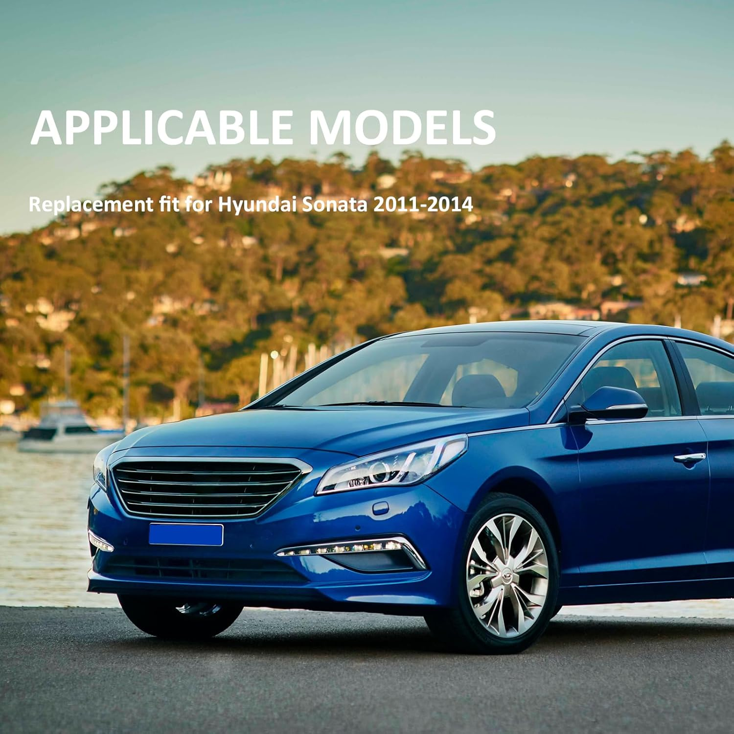 LOIYLLEN Left Side Mirror Replacement for Hyundai Sonata 2011 2012 2013 2014, Automotive Replacement Parts - Left Side Mirror Glass, Rear View Mirrors Glass with Power Heated image number 5