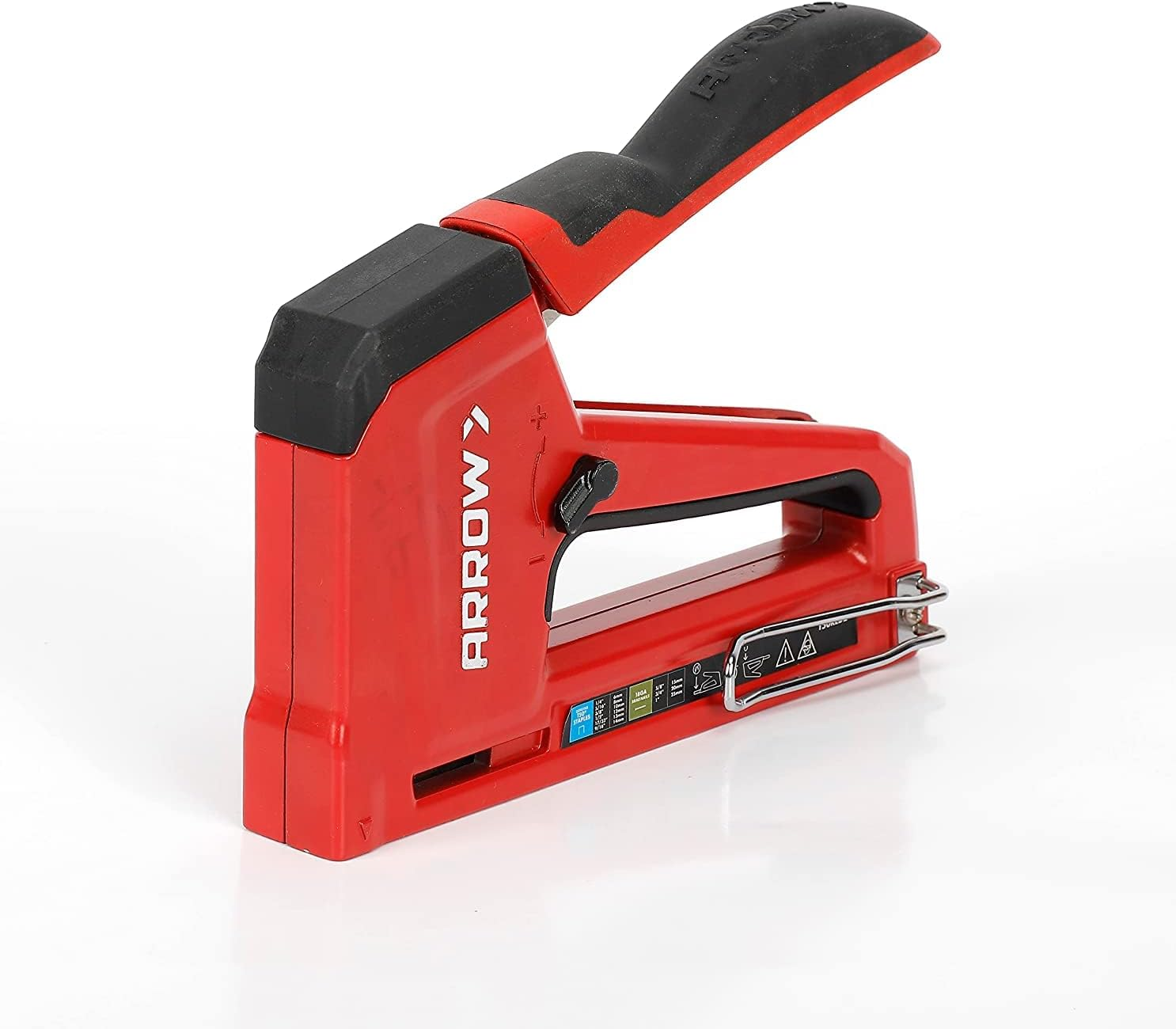 Arrow T50RED2 Heavy Duty Manual 2-In-1 Staple Gun and Brad Nailer for Upholstery, Framing, Insulation, Crafts, and Furniture, Red image number 4