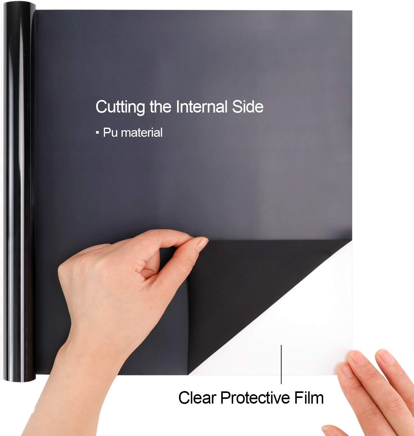 Heat Transfer Vinyl - 12" X 5Ft Black HTV Roll for Silhouette Cameo, T-Shirts & Bags - Easy to Weed & Cut for Heat Vinyl Clothing Design image number 3