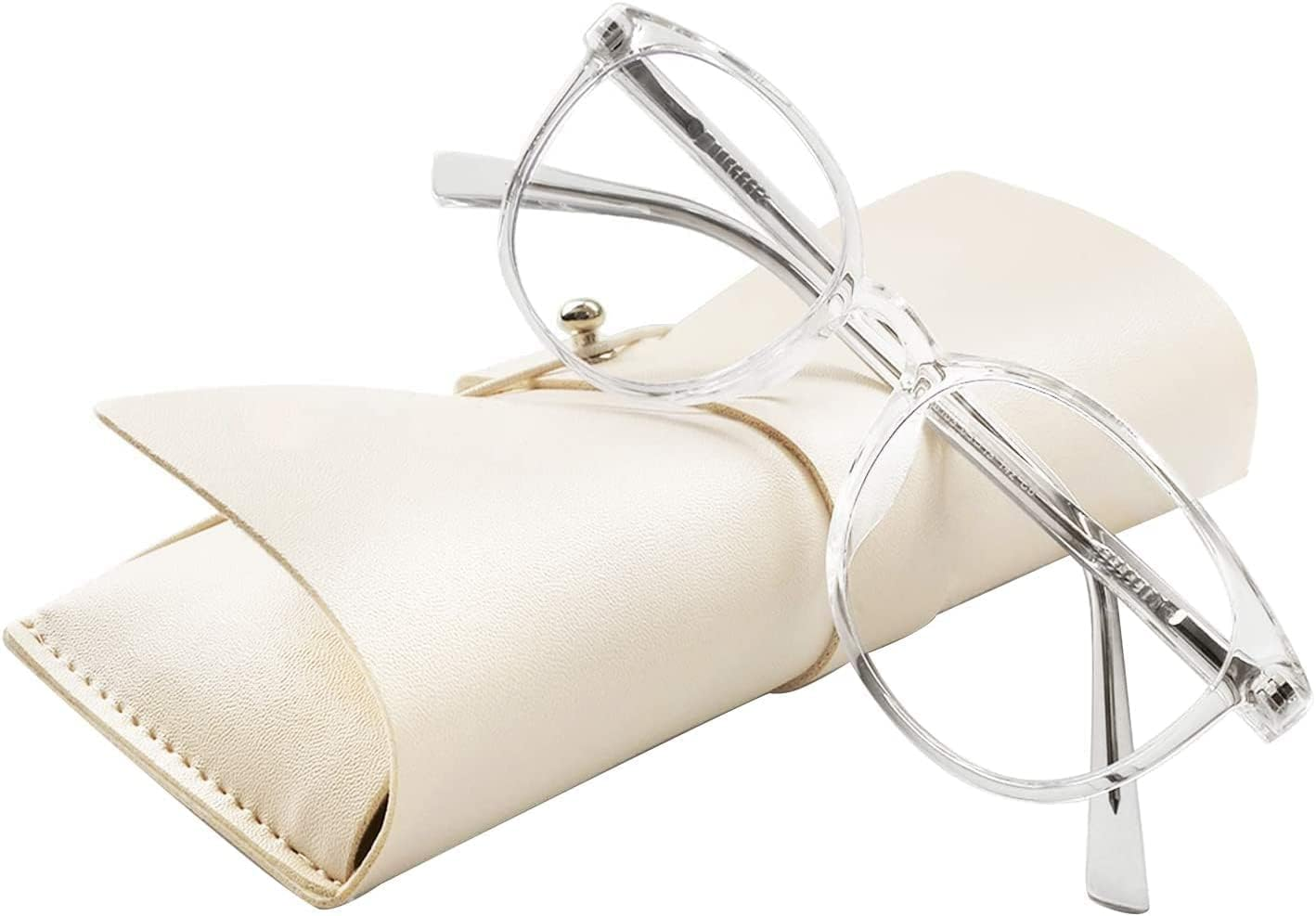 OPTOFENDY Blue Light Blocking Glasses Women, TR90 round Gradient Computer Eyeglasses, anti Eyestrain Eyewear