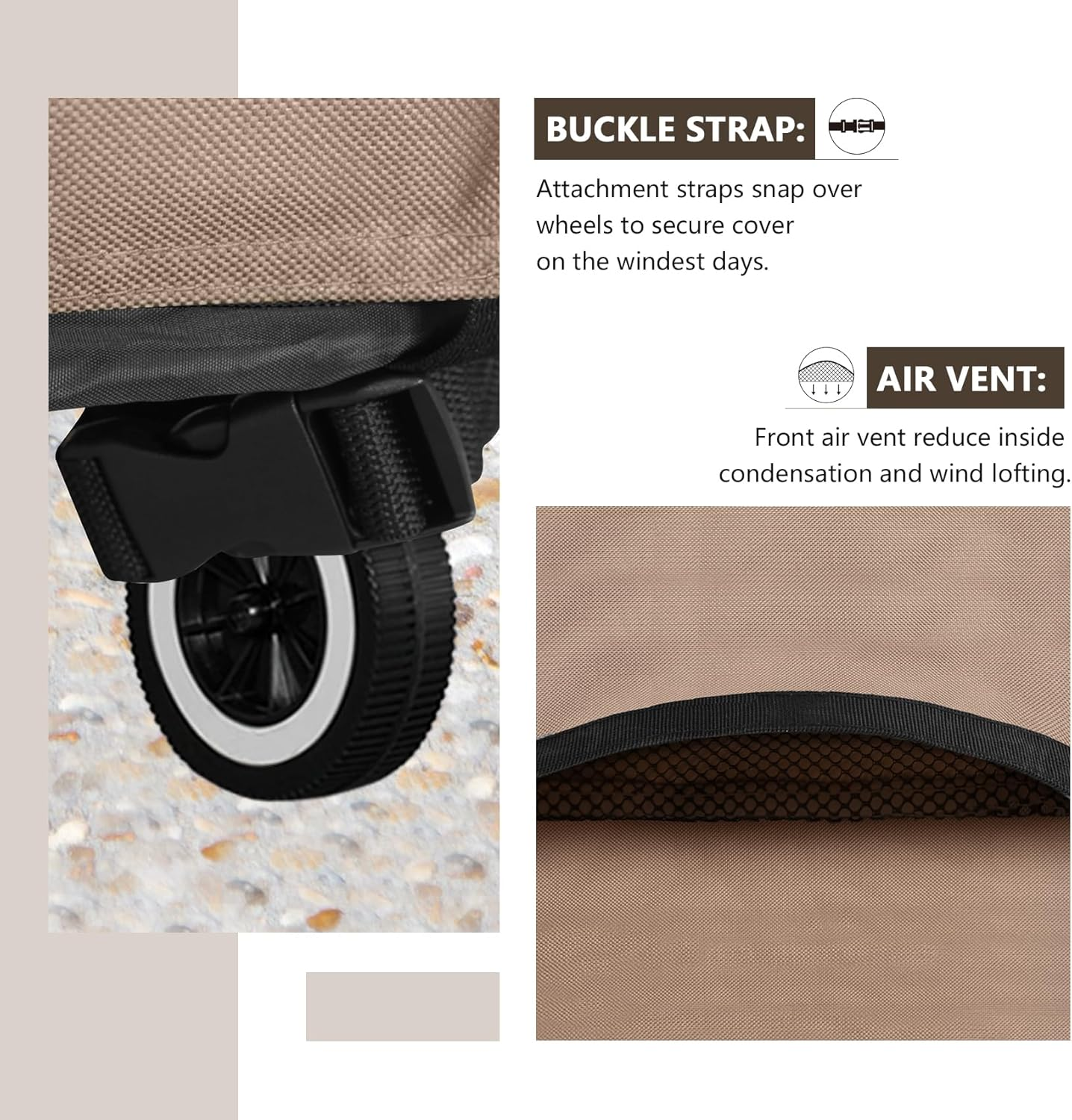 ULTCOVER Outdoor Waterproof Charcoal Kettle Grill Cover for Most 26 Inch round Smoker Size up to 33&rdquo; Dia X 38&rdquo; H