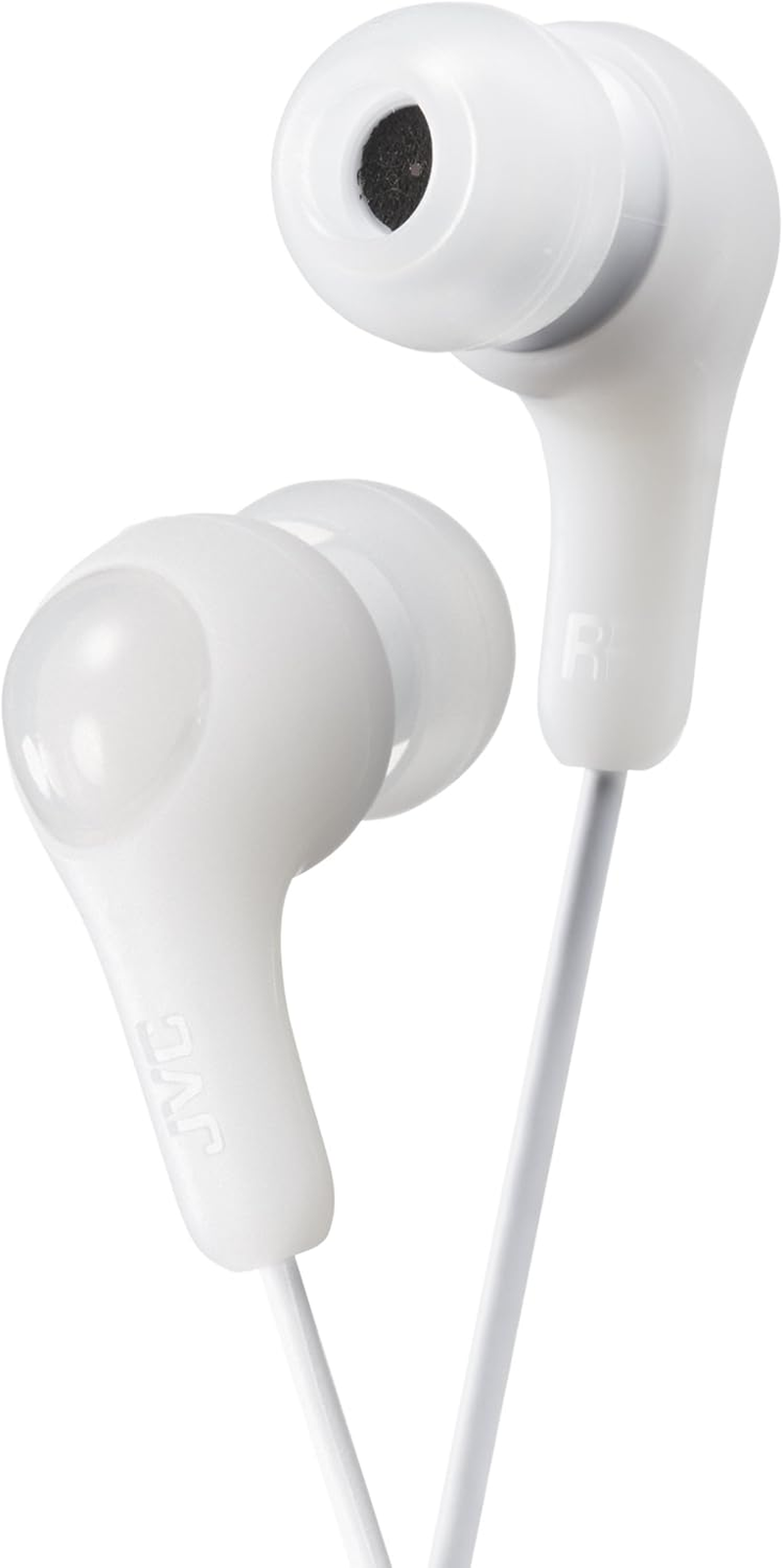 JVC Gumy in Ear Earbud Headphones, Powerful Sound, Comfortable and Secure Fit, Silicone Ear Pieces S/M/L - HAFX7W (White) image number 2