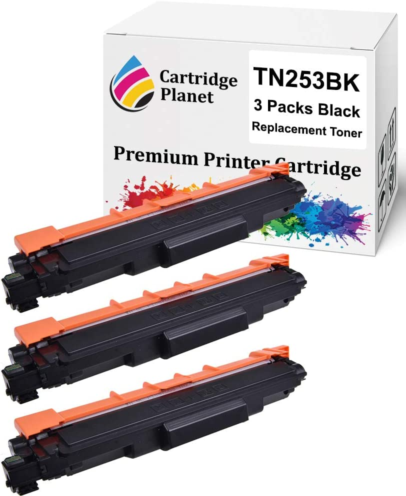 Cartridge Planet 3-Pack Black Compatible Toner Cartridge for Brother TN-253BK TN253BK (2,500 Pages) for DCPL3510CDW HLL3230CDW HLL3270CDW MFCL3745CDW MFCL3750CDW MFCL3770CDW