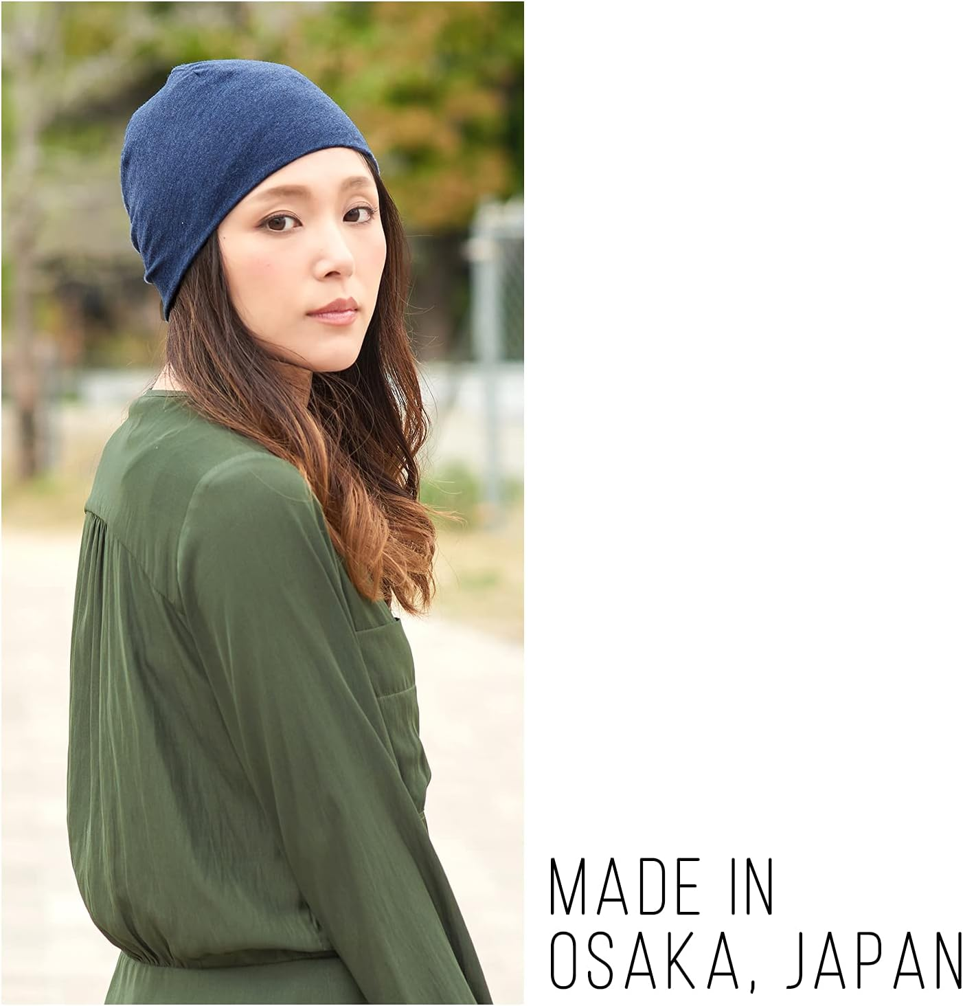 CHARM Organic Cotton Beanie Chemo Hat - Sensitive Skin Cap Snug Tight - Brown image number 6