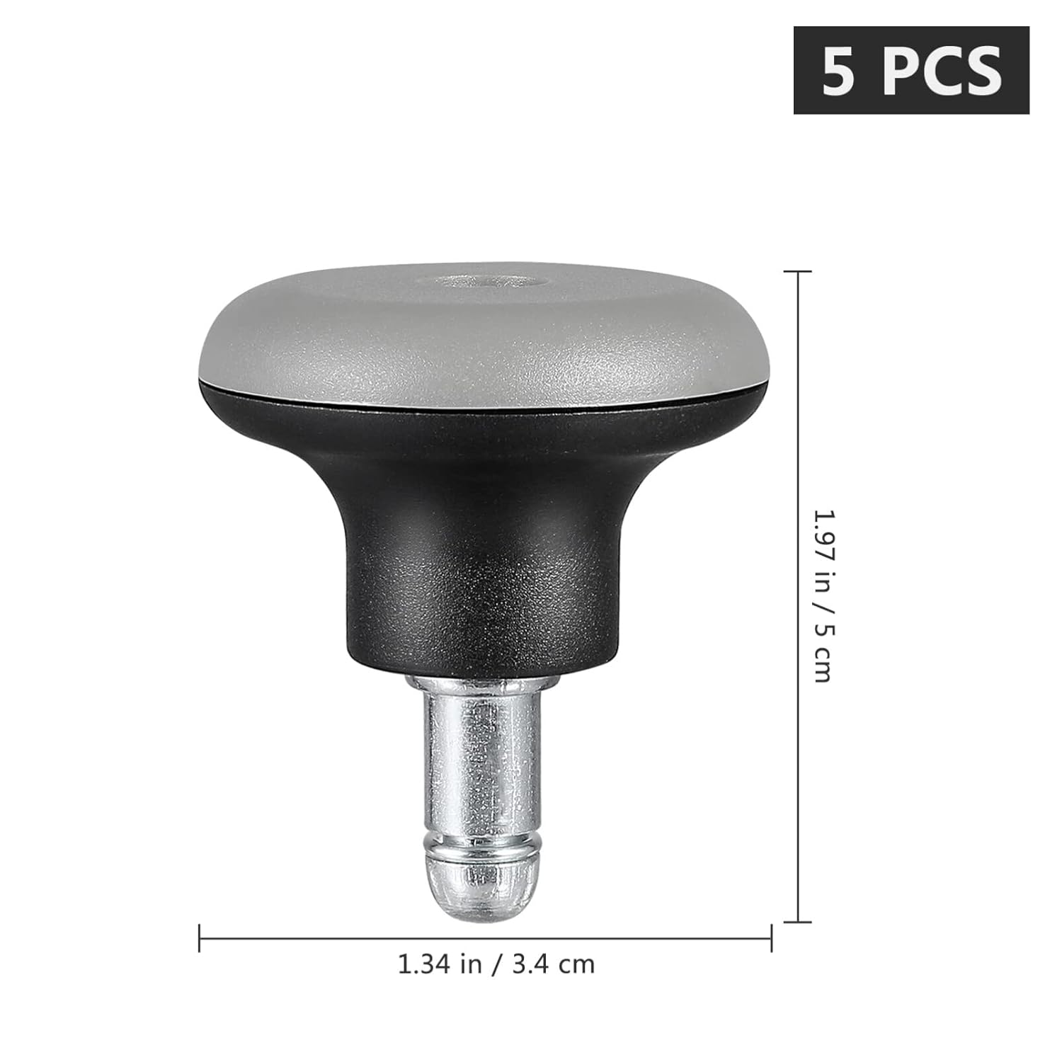 Wheels to Fixed Stationary Castors Chair Casters 5Pcs Office Chair Caster Fixed Bell Glides Replacement Heavy Duty Fixed Wheel for Office Chair Stationary Feet Carpet Rug image number 4