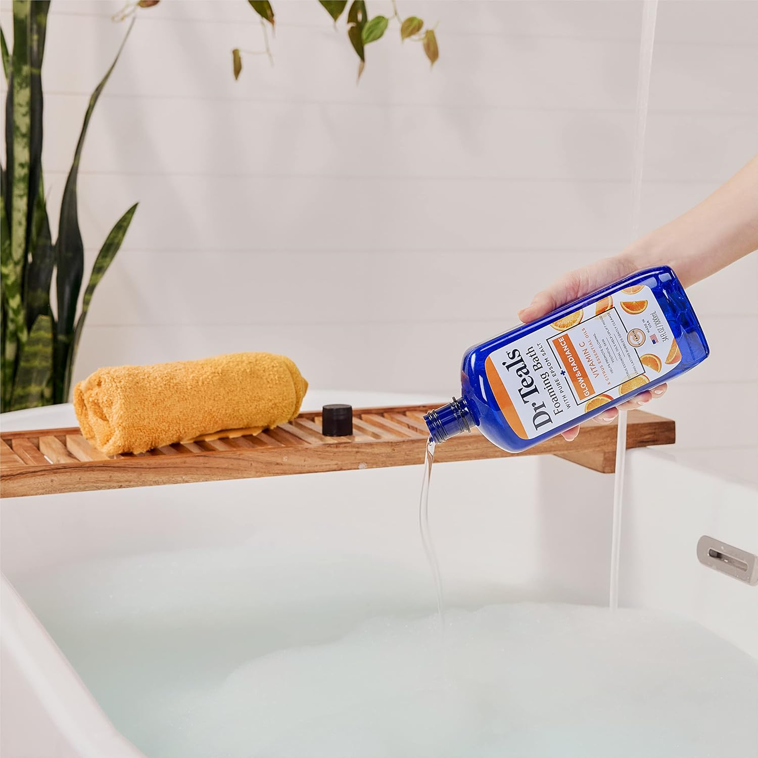 Dr Teal'S Pure Epsom Salt Soak, Glow & Radiance with Vitamin C & Citrus Essential Oils, 3 Lbs (Pack of 4) (Packaging May Vary)