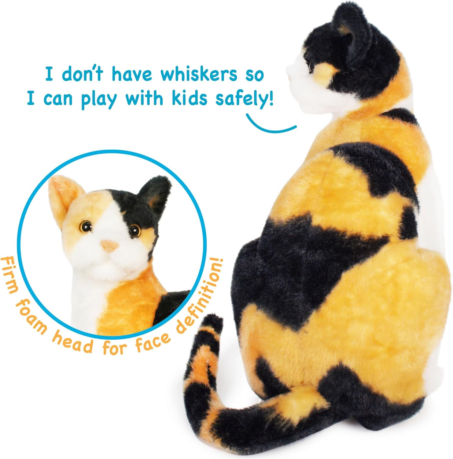 Catalina the Calico Cat - 13 Inch Stuffed Animal Plush - by Tigerhart Toys image number 3