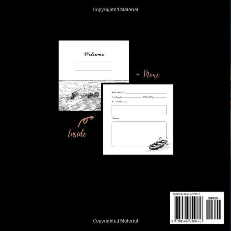 Welcome to Our Lake House: Lake House Guest Book for Vacation Home | Rustic Memory Guest Book Visitor Sign in Book for Airbnb, VRBO, Bed & Breakfast, ... Beautiful Color Sky (Premium Cream Paper) image number 1