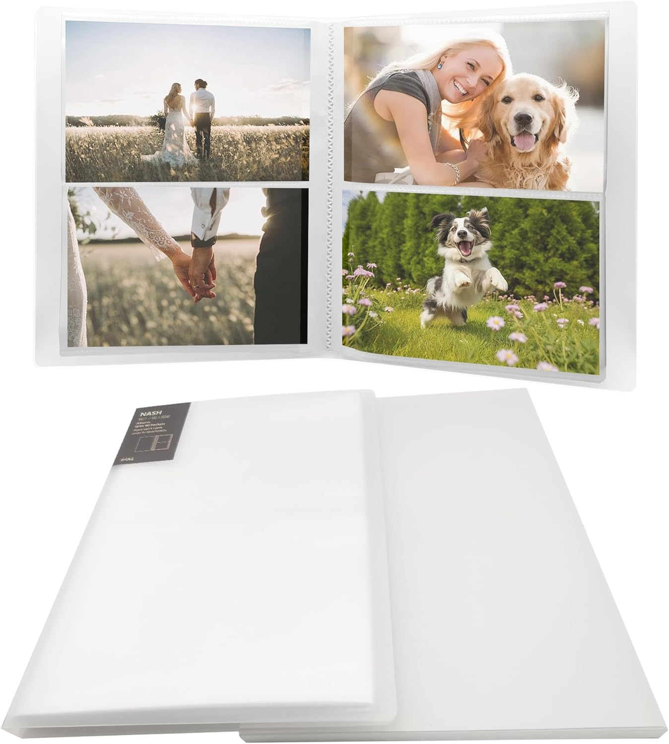 RINGSUN Photo Album, 4X6 Photo Keeper Photo Book for Family Wedding School Anniversary, Memory Album Easy to Organize and Display, 80 Pockets image number 1