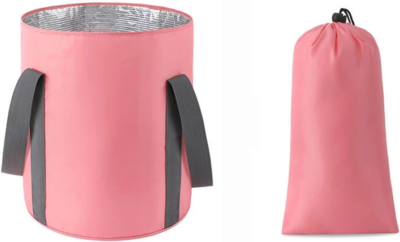 LKYJD Foot Bath Basin Portable Travel Collapsible Foot Basin Folding Foot Bath Tub Storage Bucket Soaking Feet Bucket for Camping Washing (Color : Pink A, Size : 31X36Cm) - Blue A image number 2
