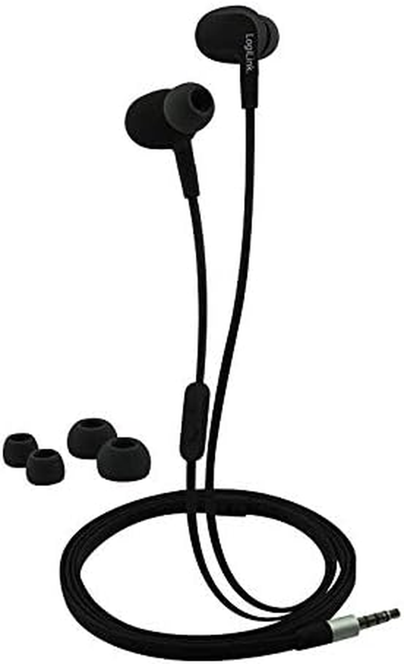 Logilink HS0042 Water Resistant Stereo In-Ear Headset - Black