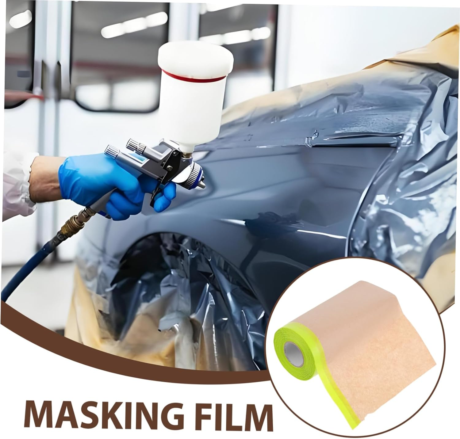 5Pcs Semi Masking Film Paper Roll Painters Paper for Tracing Cutting Templates Car Airbrush Painting Design Transfer image number 1