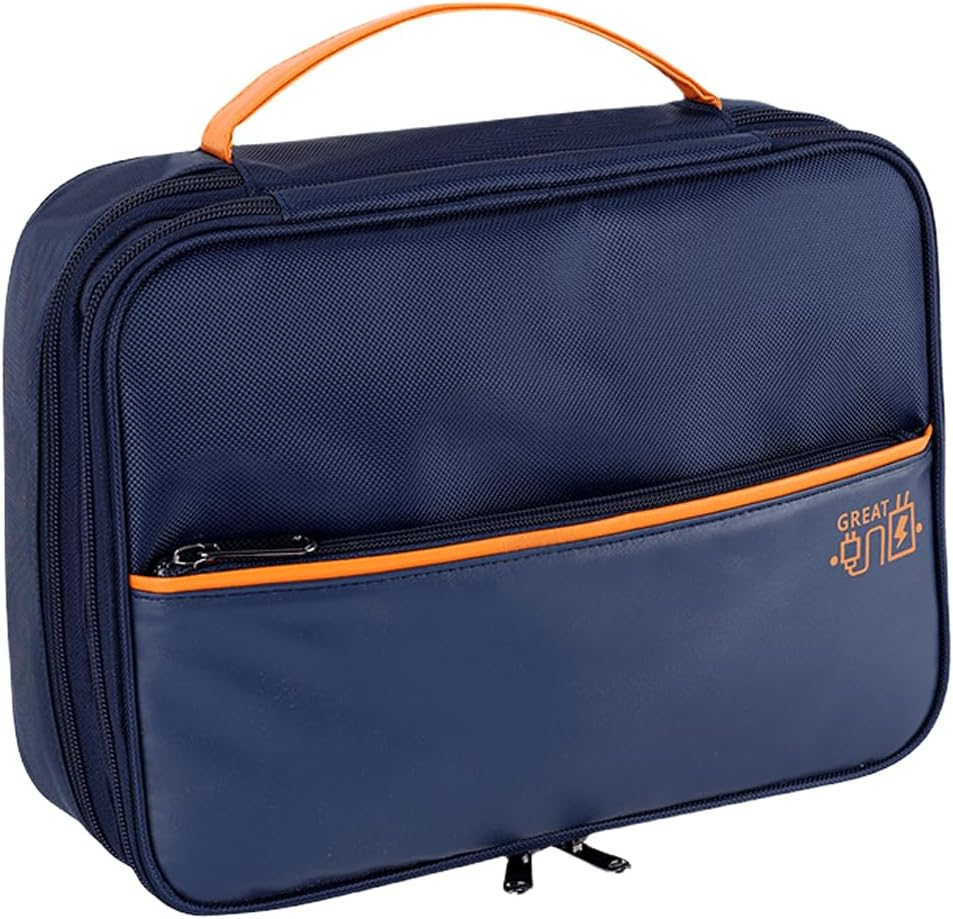 FAVORTALK Electronics Organiser Travel Accessories Storage Bag with Removable Bulkhead Waterproof Portable Gadget Pouch for Cable Power Bank Charger Headphone Mouse Hard Disk, Wine Red 1 B21614