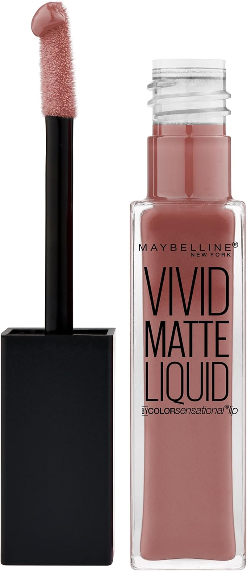 Maybelline Color Sensational Vivid Matte Liquid Lipstick, Coffee Buzz, 0.26 Fl. Oz.