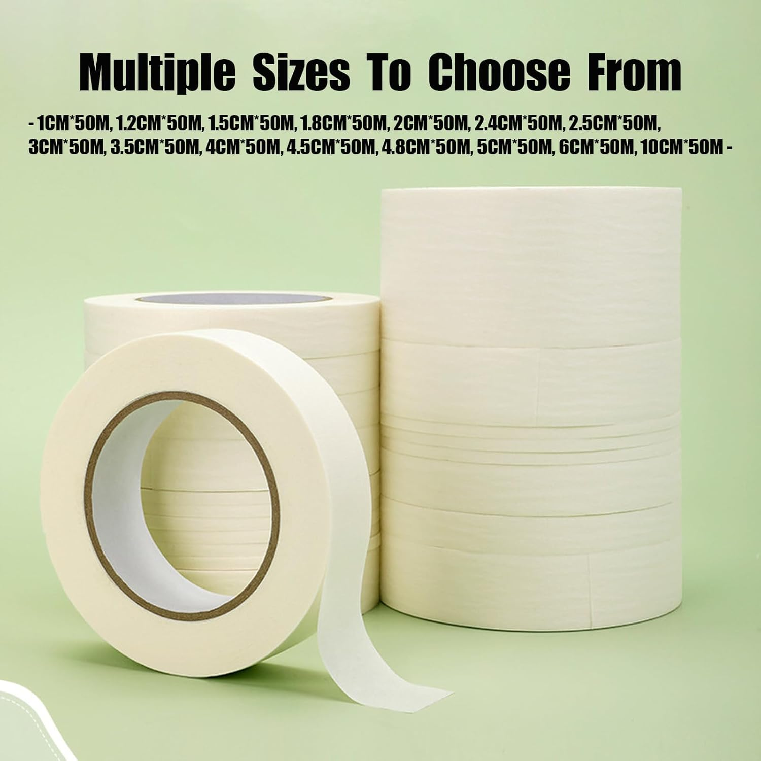 1Cm*50M Masking Tape for Choice Indoor Outdoor Painters Tape for Painting and Decorating image number 3
