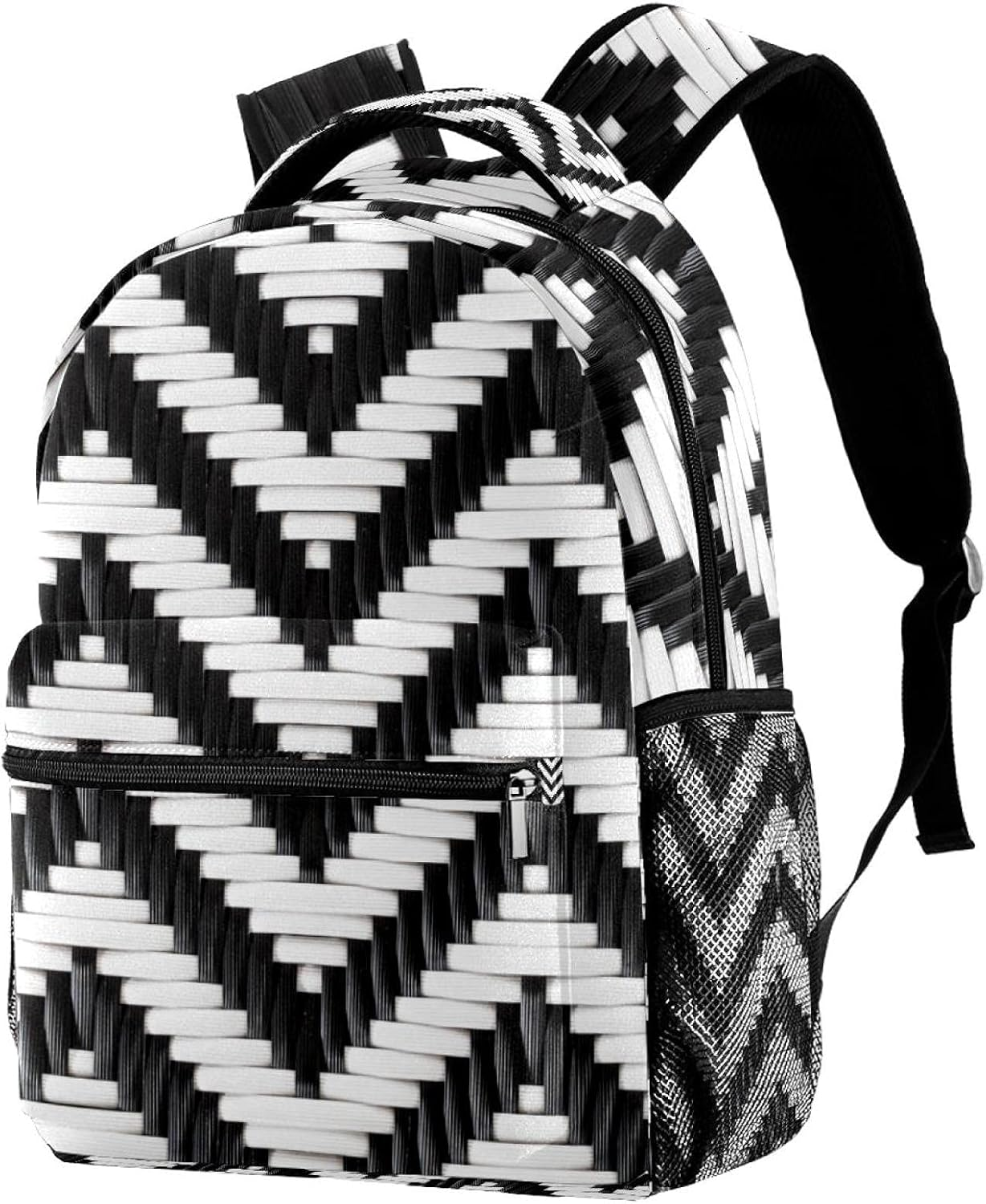 Zigzag Backpack Students Shoulder Bags Travel Bag College School Tote Backpacks image number 3