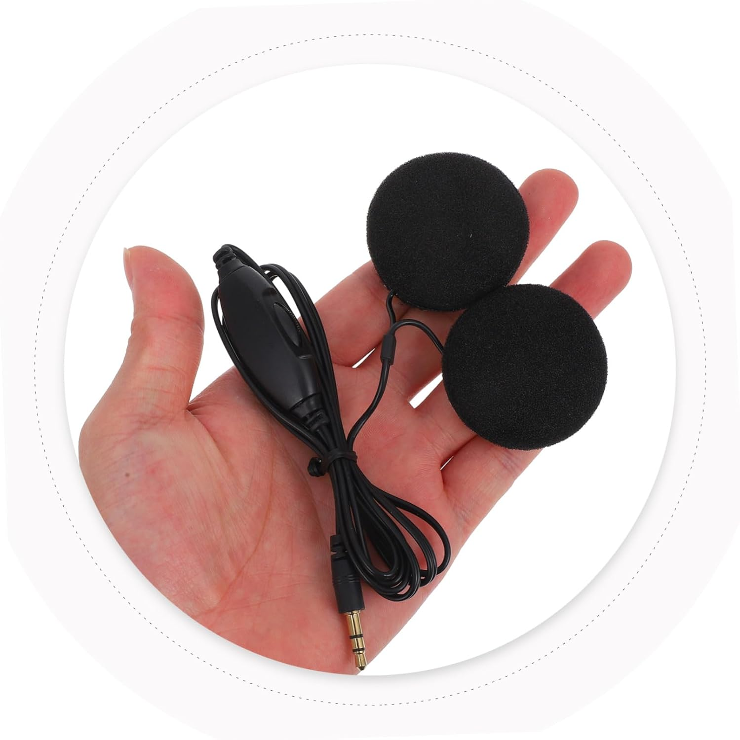 ABOOFAN 2Pcs Motorcycle Helmet Headphones Black Earphone for Rider Mic Outdoor Use Helmet Earphone Accessory image number 5