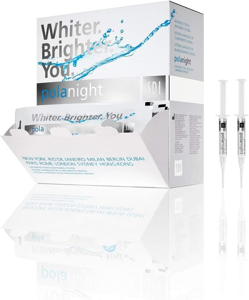 Polanight 18% Carbamide Peroxide 3Gram Teeth Whitening Bleaching Gel | 4 Syringes | Shade Guide and Instructions image number 1