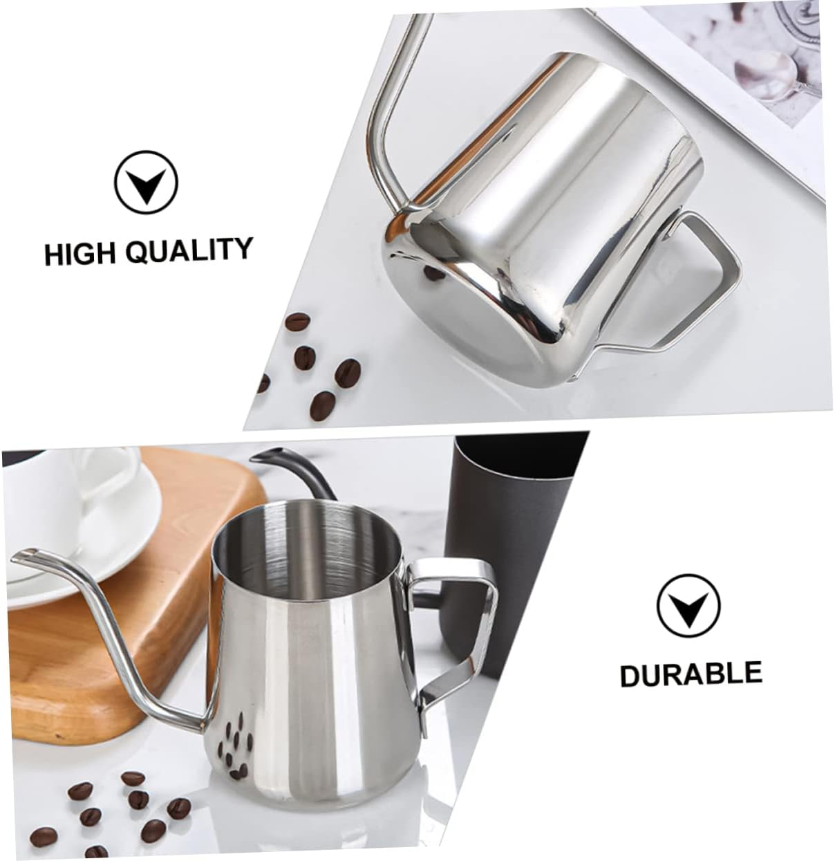 WATIIFUFU Stainless Steel Hand Brew Coffee Maker Pot Espresso Kettle for Home Use for Coffee and Daily Brewing image number 2