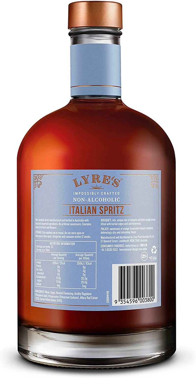 Lyre'S Italian Spritz Non-Alcoholic Spirit 700 Ml image number 4