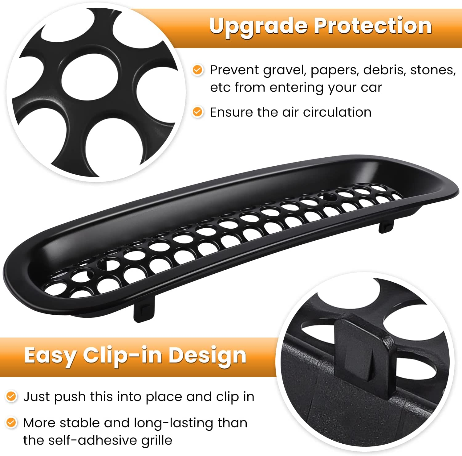 E-Cowlboy Front Grille Mesh Inserts & Headlight Cover for Jeep Wrangler JK JKU 2007~2017【Upgrade Matte Black Clip-On Version】 - Green image number 4