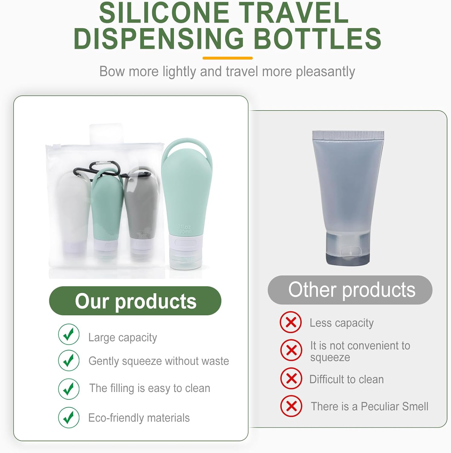 Dog Food Tube - Food Tube for Filling Dog | Fillable Tubes for Dogs with Carabiner | Silicone Travel Bottles for Dog Training as a Reward | Pet Outdoor image number 4