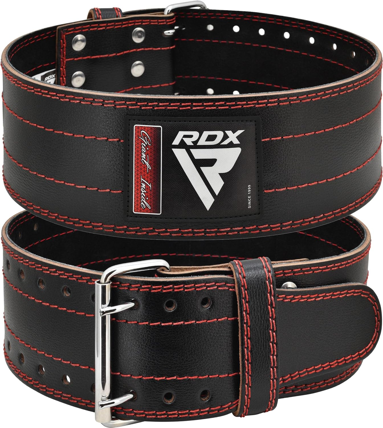 RDX Weight Lifting Belt for Men Women, IPL USPA Approved, 6Mm Thick 100% Leather, 4&rdquo; Powerlifting Back Support, Squat Deadlift Bodybuilding Exercise Fitness Gym Workout Strength Training up to 700 LBS