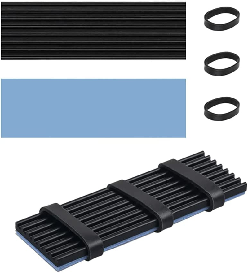 RGEEK 2Pcs M.2 SSD Heat Sink NVME NGFF M.2 2280 Solid State Hard Disk Aluminum Heatsink Cooler Radiator Thermal Cooling Pad for PC image number 2