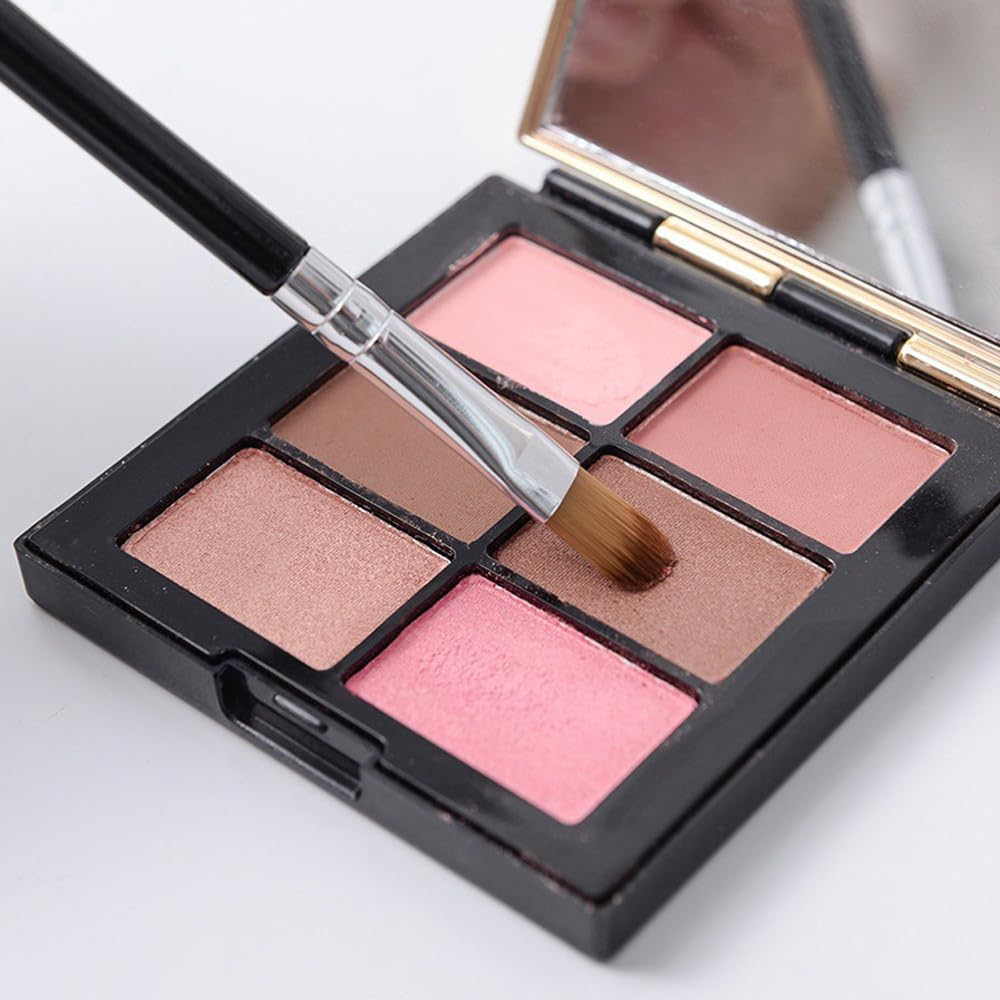 DAZISEN 3 Pcs Small Eyeshadow Brush - Eyeshadow Applicators Eye Makeup Brushes Eyeshadow Blending/Face Body Highlighter Foundation Concealer Makeup Brush image number 4