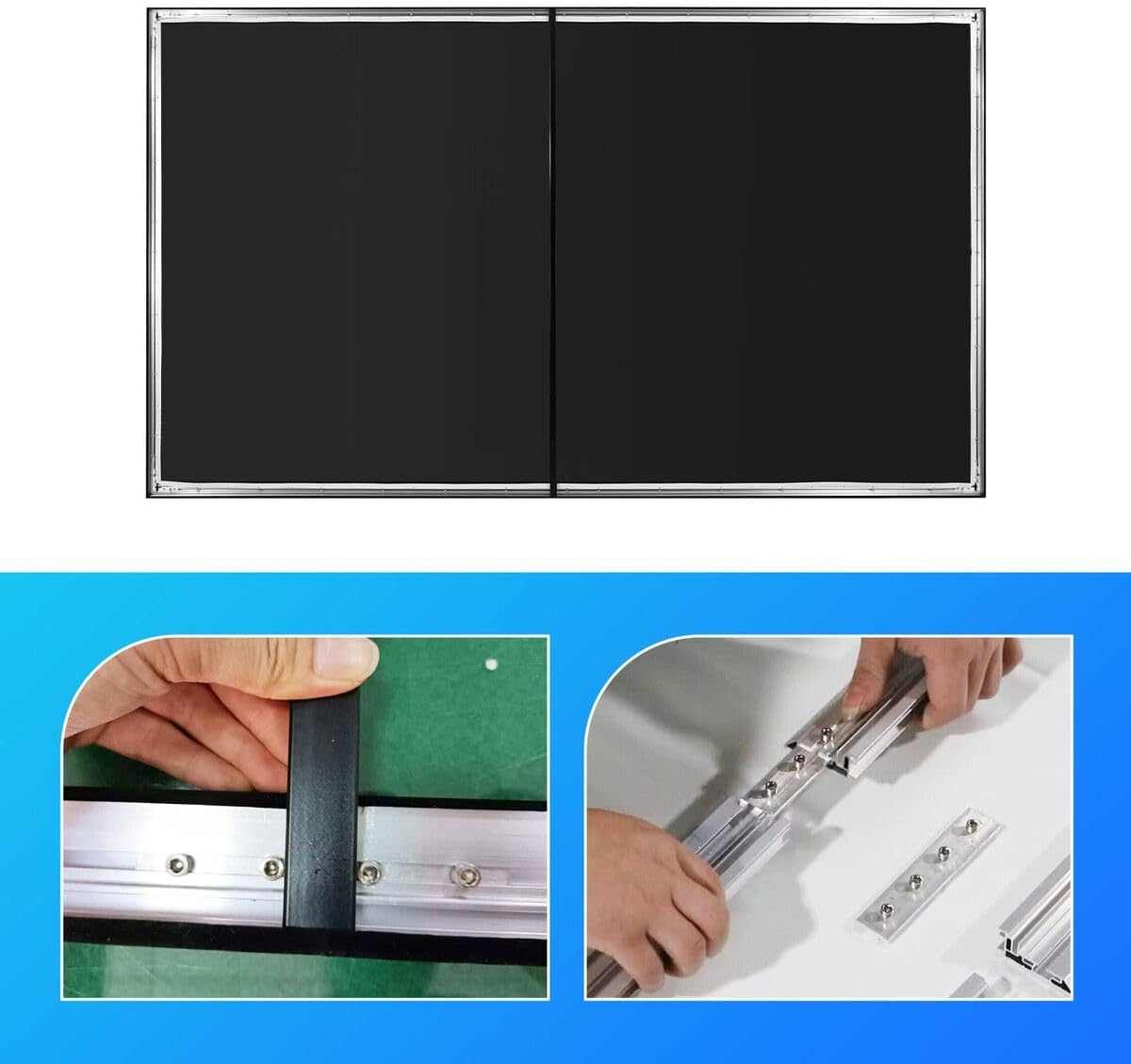 OGL Fixed Frame Projector Screen 4K Ultra HD 16:9 Large Home Movie Cinema Theatre Projection 3D Active Ready 100 Inch Diagonal image number 1