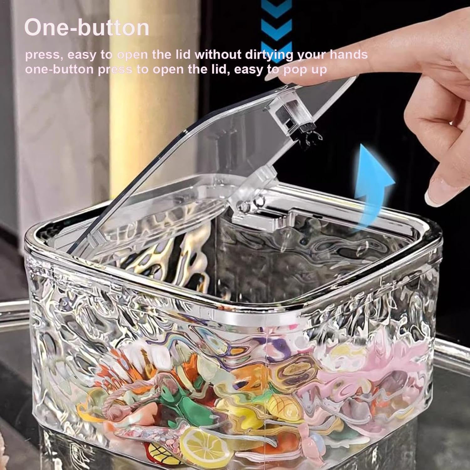 Hair Accessories Storage Container | Clear Hair Tie Organizer | Hair Accessories Holder, Tool Box with Lid, Hair Containers for Headband Bows Hair Clip - Silver Gray image number 3