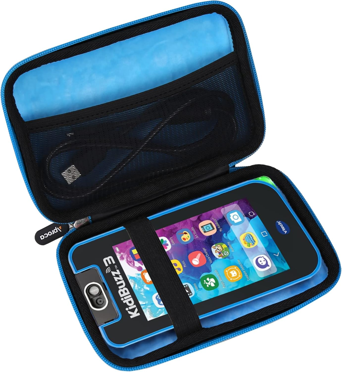 Aproca Hard Storage Travel Case Bag Fit Vtech Kidibuzz / Vtech Kidibuzz G2(Black - Inner Blue) image number 1