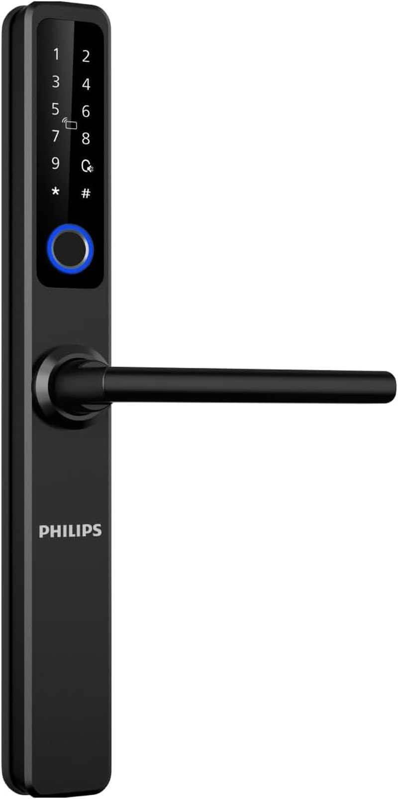 Philips Easykey Wi-Fi Slim Handle Fingerprint Lock - Smart Door Lock Australia, Fingerprint Lock, Smart Home, Home Improvement, Keyless Door Lock, Smart Home Gadgets, Door Safety Lock- Black